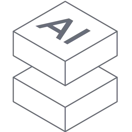 Pixel-Art-Stil-Symbol von zwei gestapelten Blöcken, wobei der obere Block einen Großbuchstaben A und ein Häkchen anzeigt. Perfekt für Web-App-Software-Entwicklung Themen, ist das Design in dunkelgrau auf einem weißen Hintergrund umrissen.